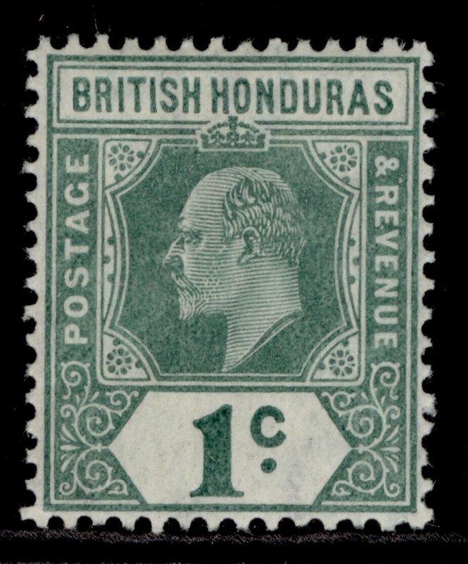 BRITISH HONDURAS EDVII SG84, 1c grey-green & green, M MINT. Cat £20. ORDINARY 