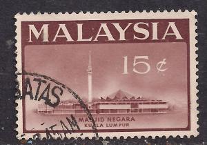 Malaysia 1965 15ct NATIONAL MOSQUE SG 16 ( E870 )