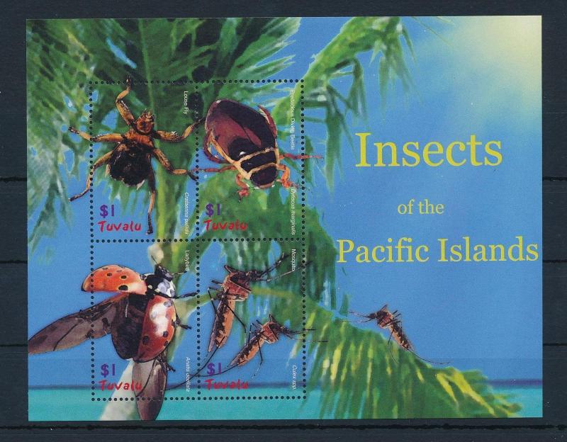 [27421] Tuvalu 2005 Insects Insekten Insectes Ladybird Fly Beetle MNH Sheet