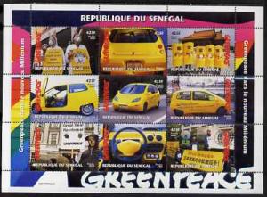 Senegal 2000 Greenpeace perf sheetlet containing 9 values...