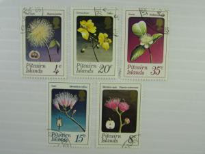 1973 Pitcairn Islands  SC #130-134  FRUITS AND FLOWERS  Used stamp set