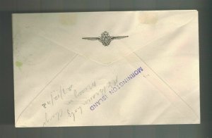 1942 Australia Parachute Mail to Mornington Island Signed by Pilot Qantas Empire