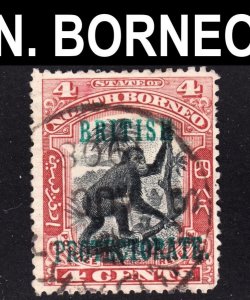 North Borneo Scott 108 F to VF used. Lot #A. SON Sandakan cds.  FREE...