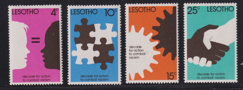 Lesotho 241-244 Action to Combat Racism Decade 1977