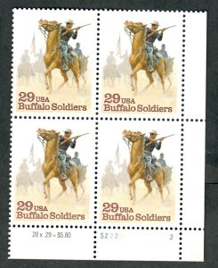 2818 Buffalo Solders MNH Plate Block - LR