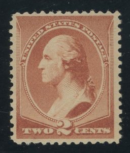 USA 210 - 2 cent Washington - F/VF Mint OG never hinged with clean PSE Cert