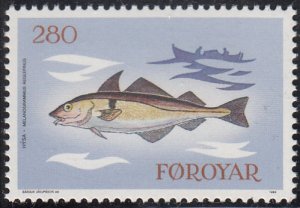 Faroe Islands 1983 MNH Sc #98 280o Haddock Fish