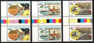 Cocos Islands Sc #166-168 MNH gutter pairs