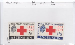 Ascension 90-1 Red Cross mnh