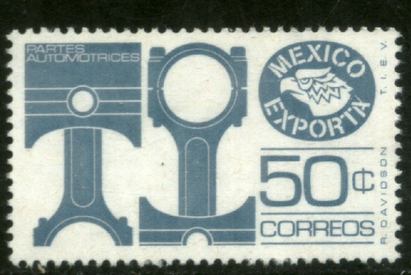 MEXICO EXPORTA 1112c, 50¢. PAPER 1, DULL BLUE. MINT, NH. VF.