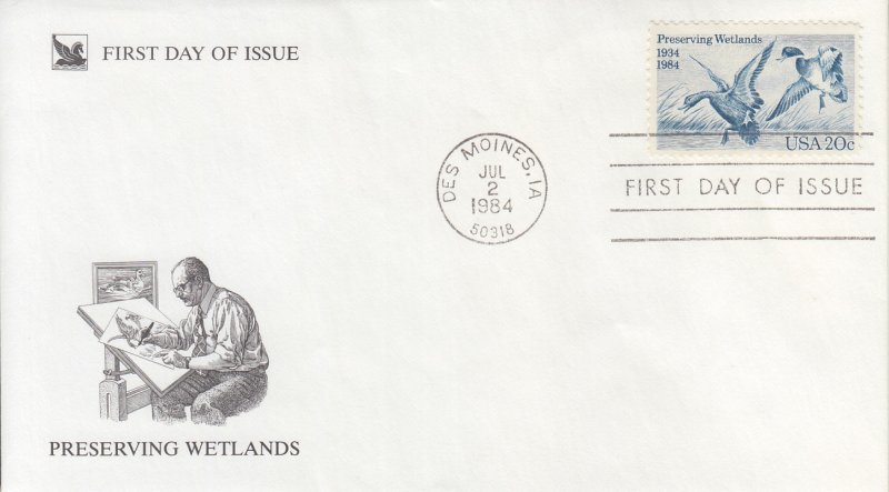 1984  Preserving Wetlands  (Scott 2092)  FDC Readers Digest