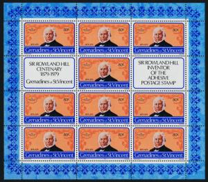 St Vincent Grenadines 173-5 Sheets MNH Stamp on Stamp, Rowland Hill