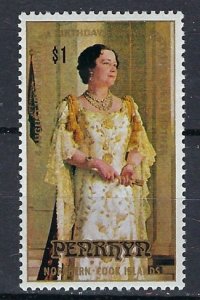 Penrhyn Is 117 MNH 1980 Queen Mother Birthday (ak1136)