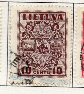 Lithuania 1934 Early Issue Fine Used 10c. 174711