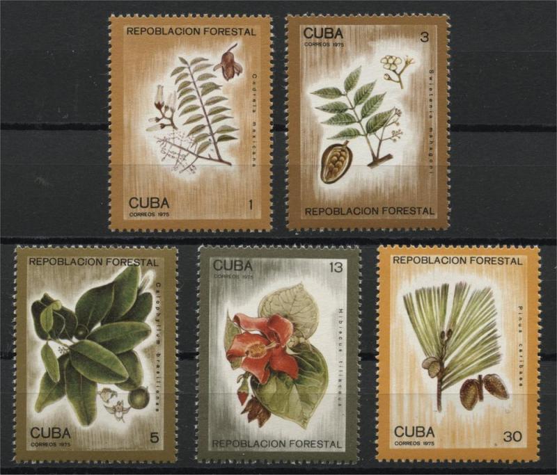 CUBA, FOREST, MNH SET 1975	