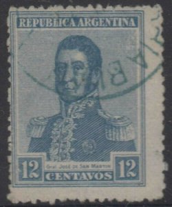 ARGENTINA 1920 SAN MARTIN Sc 299 WMK 89 KEY VALUE BAHIA BLANCA Cds FVF SCV$200 