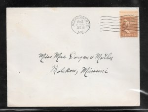 #805 on INDEPENDENCE MO. DEC/15/1942 COVER (my953)