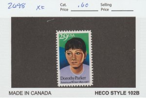 Scott# 2698 1992 29c Dorothy Parker Issue XF/SUP MNH