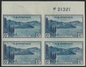 US, Scott #761, 6¢ National Parks issue,  NGASI LH,  Block of 4 , CV $9.60+