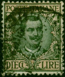 Italy 1910 10L Sage-Green & Pale Rose SG85 Fine Used