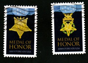 SC# 4822-23 - (46c) - WW2 - Medal of Honor, Navy & Army USED set of 2 Dated 2013