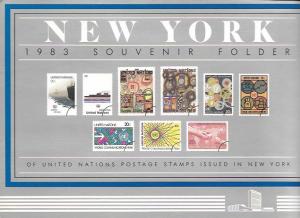 UN Souvenir Folder 1983 MNH stamps issued in New York