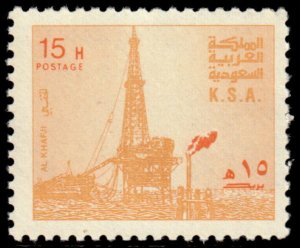 ✔️ SAUDI ARABIA 1982 - AL KHAFJI OIL RIG - P 12 - Sc. 887b Mi. 734 D MNH [4S34]