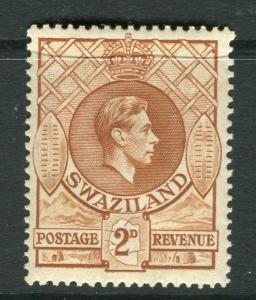 SWAZILAND; 1938 early GVI issue fine Mint hinged 2d. value