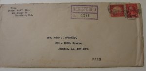 1926 Registered Letter Envelope – 22c Montclair Monumental Works NJ