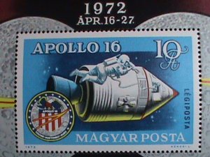 Hungary Stamp:1972,Apollo 16th Space Ship -mnh-S/S sheet-rare