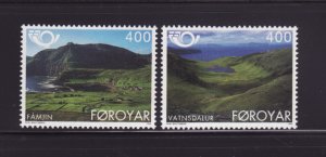 Faroe Islands 280-281 Set MNH Tourism, Scenes (A)