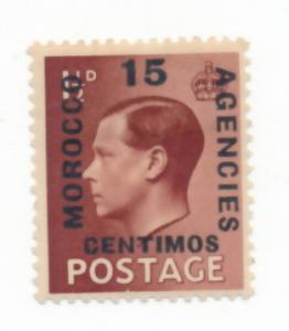 Great Britain abroad, Morocco 1936 Scott 80 MH - 15c on 1.1/2p, Edward VIII