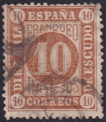 Spain 1867 Sc 95 used