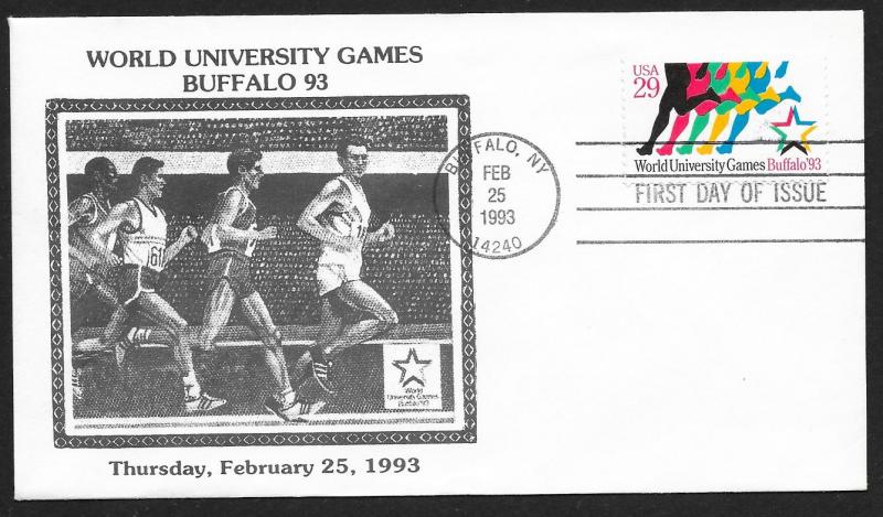 UNITED STATES FDC 29¢ World University Games 1993 Cacheted