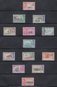 CAYMAN ISLANDS # 122-134 VF-MH 1950/ KGVI SCENIC DESIGN ISSUES CAT VALUE $89