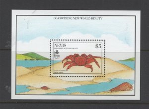 Nevis #615  (1990 Crabs sheet)  VFMNH CV $4.00