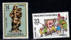 Andorra  (Spanish) Scott 151-152 MNH** Christmas   1979 stamp set