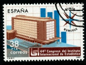 SPAIN SG2737 1983 44th INSTITUTE OF STATISTICS CONGRESS FINE USED 