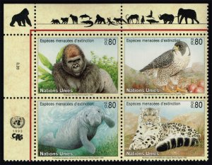 UN Geneva #231a Endangered Species Block of 4; MNH (5Stars)