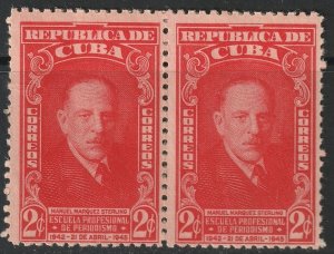 Cuba 1946 Sc 403 pair MNH**