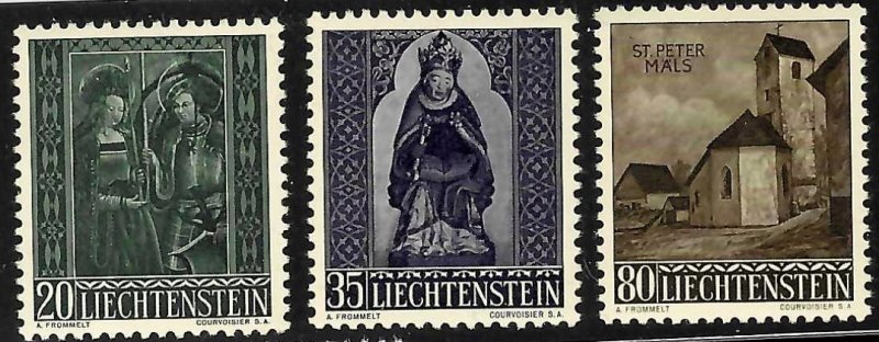 Liechtenstein #284 to 286 + 329 to 331 Mint VF NH -- Choice set