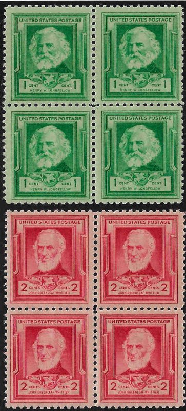 864-865 Mint,OG,NH... Blocks of 4... SCV $2.00