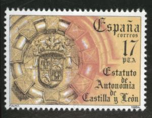 SPAIN Scott 2390 Castilla and Leon Autonomy stamp 1984