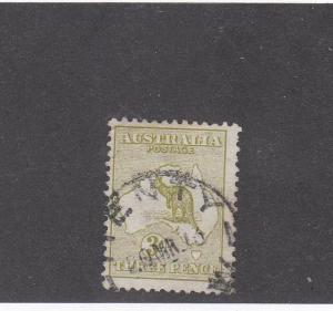 AUSTRALIA # 47a 3d KANGAROO PART TOWN CANCEL CAT VALUE $57.50