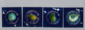 KAPPYSTAMPS 850-28 PITCAIRN ISLAND SPACE GOOGLE EARTH SET 4 MNH