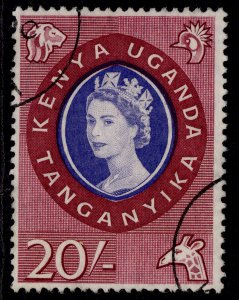 KENYA UGANDA TANGANYIKA QEII SG198, 20c violet-blue & lake, FINE USED. Cat £30.