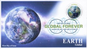 AO-4740-1, 2013, Earth Global, First Day Cover, Add-on Cachet, DCP, New York NY,