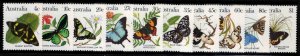 AUSTRALIA Scott 872-880  MNH** 1983 complete Butterfly set of 10