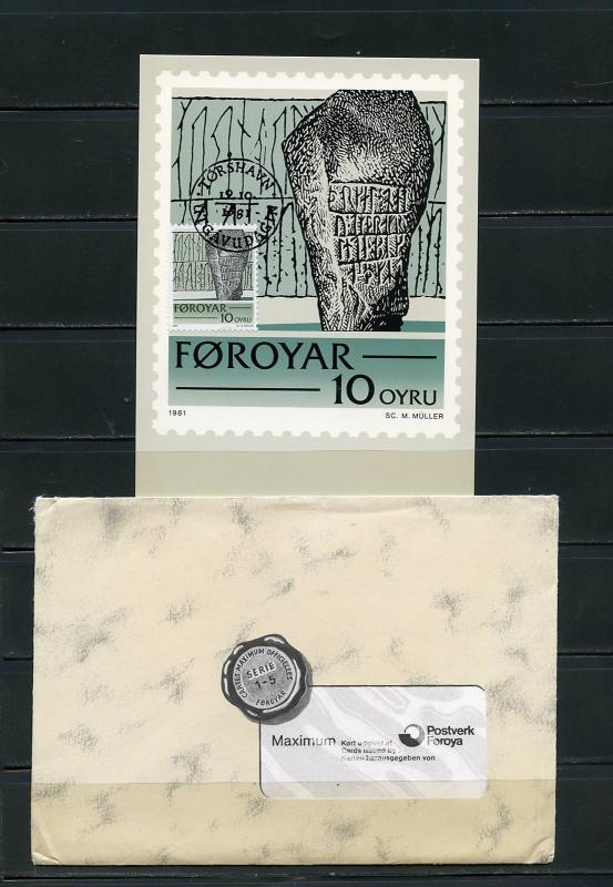 FAROE ISLANDS 1981 OFFICIAL MAXIMUM CARD SET