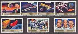 Manama 1972 Apollo 16 perf set of 7 cto used, Mi 746-52